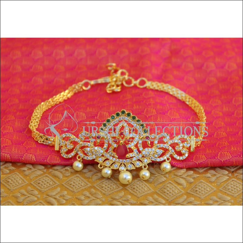 BEAUTIFUL GOLD PLATED CZ PEACOCK ARMLET M34 - BAJU BAND