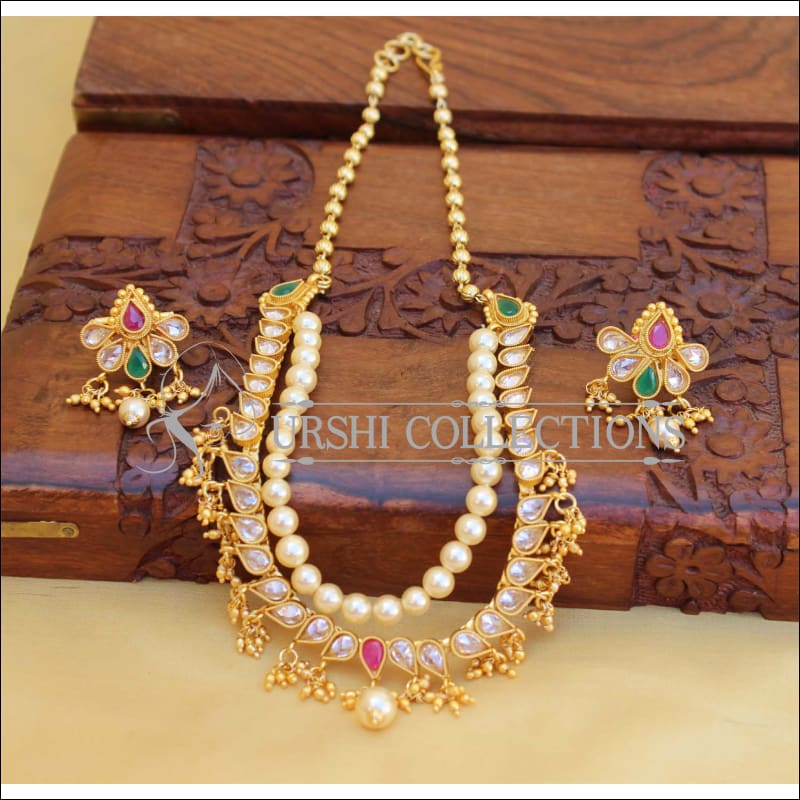 BEAUTIFUL GOLD PLATED NECKLACE SET UTV420 - Necklace Set