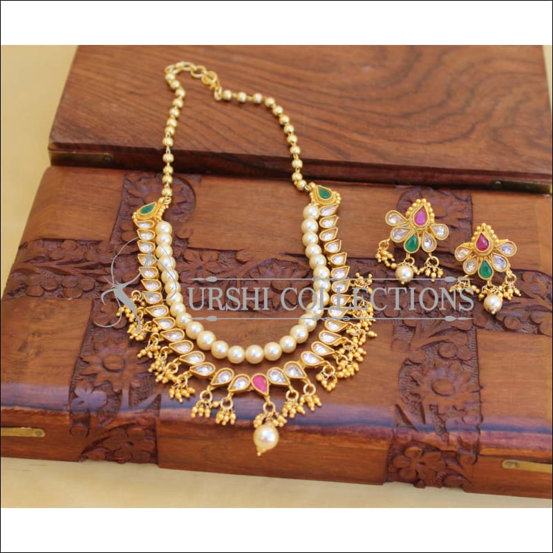 BEAUTIFUL GOLD PLATED NECKLACE SET UTV420 - Necklace Set