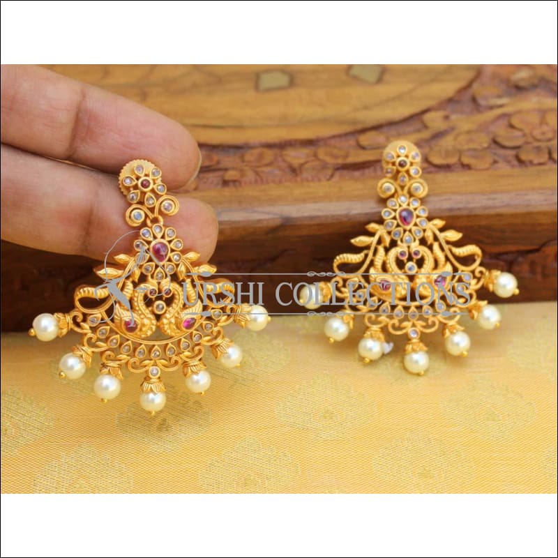 Beautiful Matte Finish Peacock Necklace Set UC-NEW260 - Necklace Set