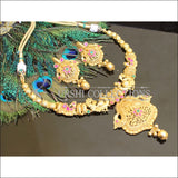Beautiful one gram gold plated necklace set M11 - Necklace Set