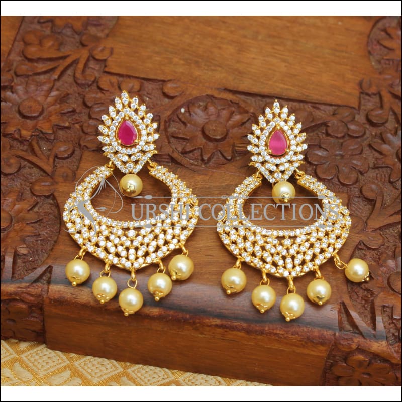 CZ DESIGNER EARRINGS UTV229 - Earrings