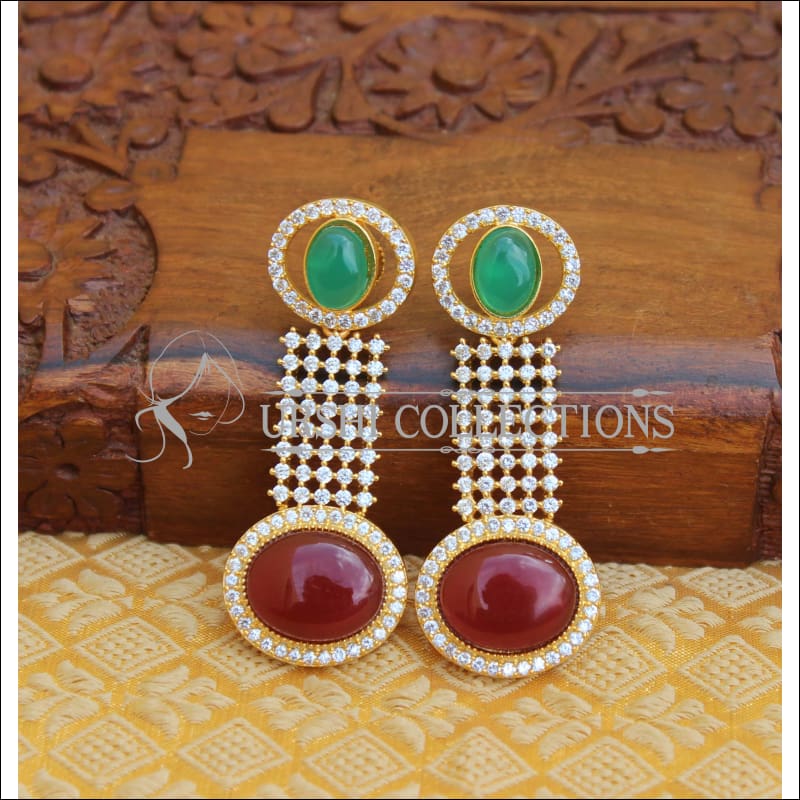 CZ DESIGNER EARRINGS UTV238 - Earrings