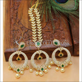 Designer American Diamond Necklace Set UC-NEW567 - Green - Necklace Set