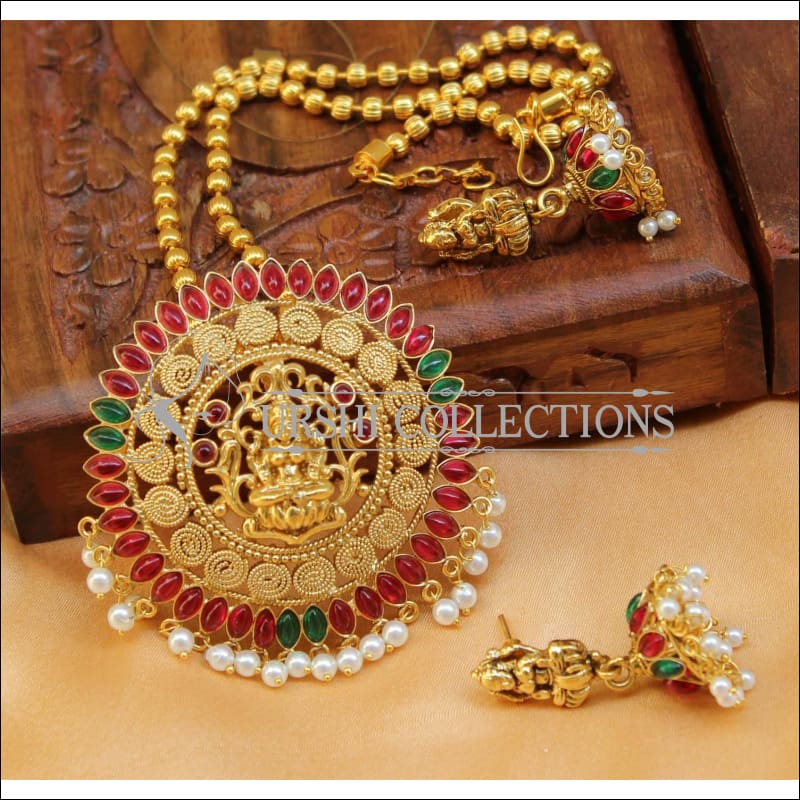 Designer Antique Temple Pendant Set UC-NEW1985 - Multy - Pendant Set