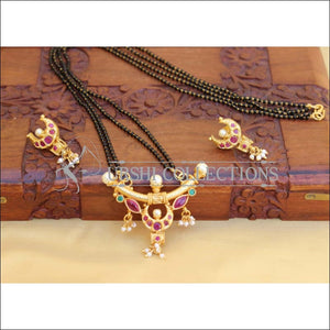 DESIGNER BLACK BEAD NECKLACE SET UC-NEW3090 - Mangalsutra