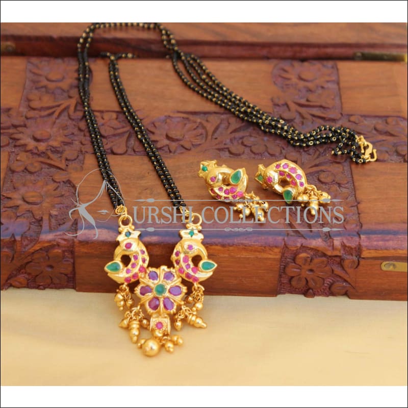 DESIGNER BLACK BEAD NECKLACE SET UC-NEW3091 - Mangalsutra