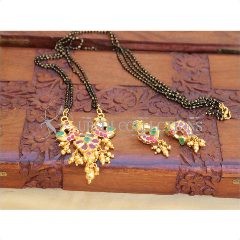 DESIGNER BLACK BEAD NECKLACE SET UC-NEW3091 - Mangalsutra