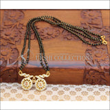 Designer Black Beads CZ Necklace Set UC-NEW1951 - Ruby - Mangalsutra