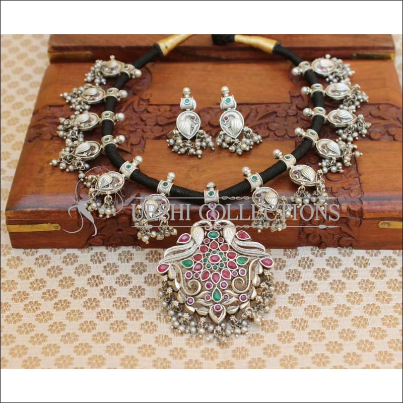 Designer Black Thread Necklace Set UC-NEW834 - Necklace Set