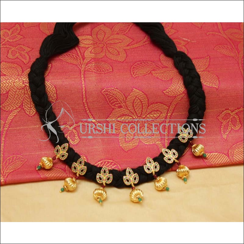 Designer Black Thread Necklace UC-NEW984 - Necklace Set