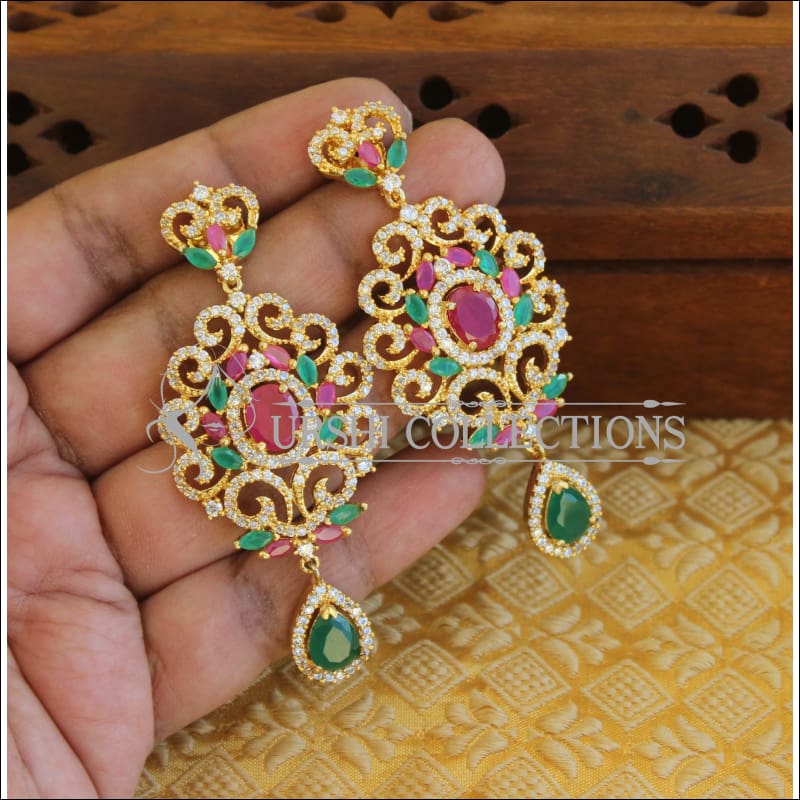 Designer CZ Earrings M553 - Earrings