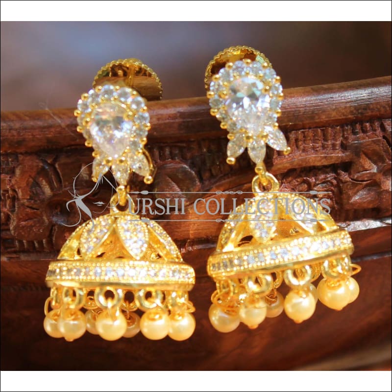 Designer CZ Earrings Set UC-NEW1431 - White - Earrings