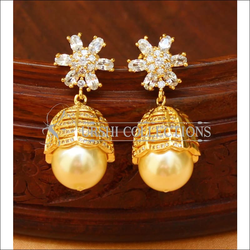 Designer CZ Earrings Set UC-NEW1436 - White - Earrings