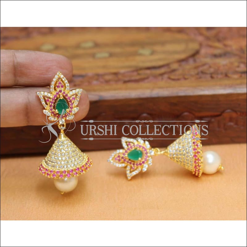 Designer CZ Earrings UC-NEW447 - Multi - Earrings