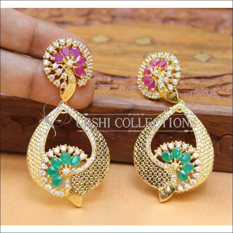 Designer CZ Earrings UC-NEW452 - Multi - Earrings