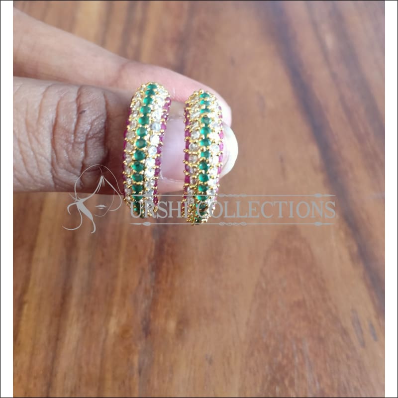 DESIGNER CZ EARRINGS UTV1009 - Earrings