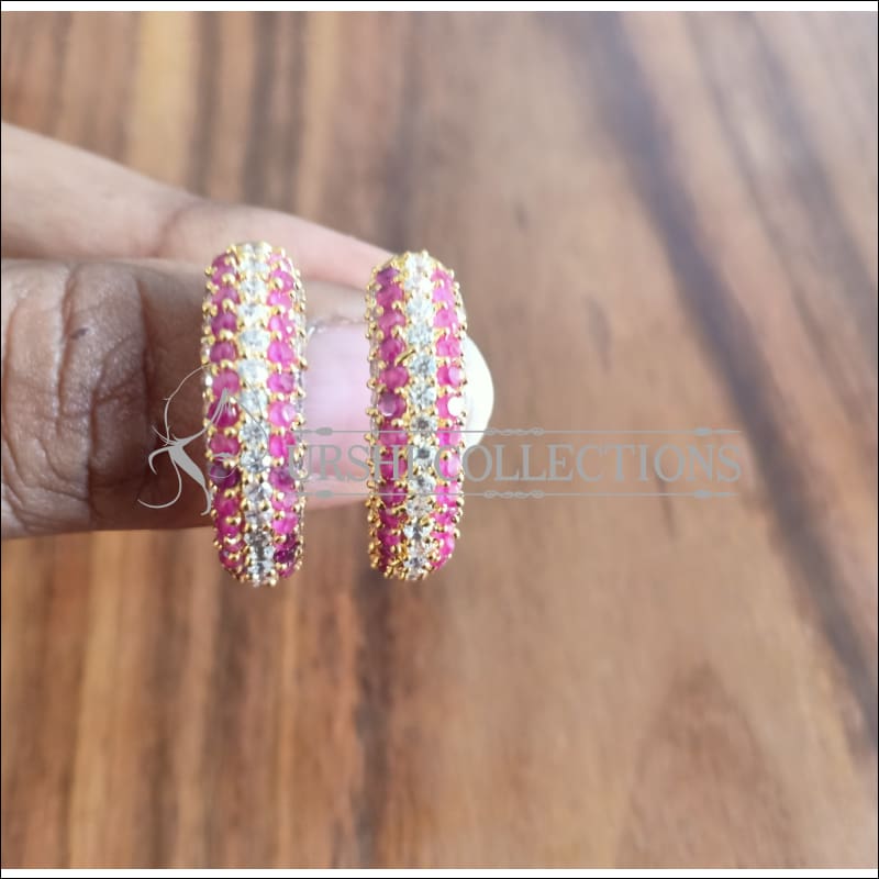 DESIGNER CZ EARRINGS UTV1011 - Earrings