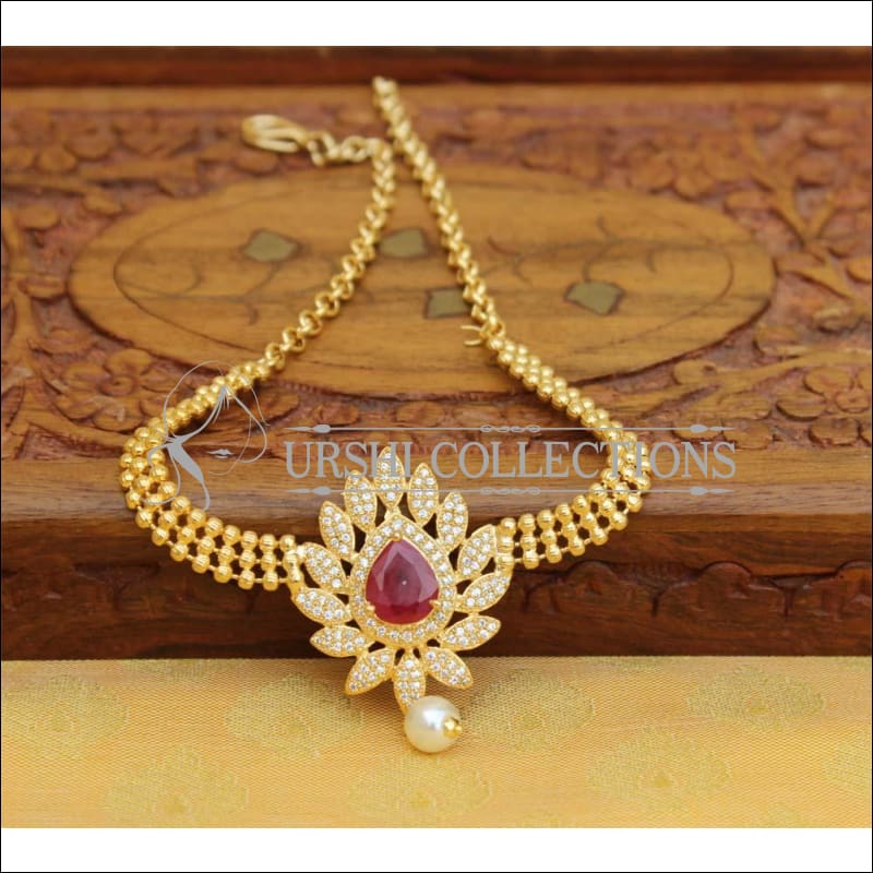 Designer CZ Gold Plated Bajuband UC-NEW958 - Ruby - BAJUBAND