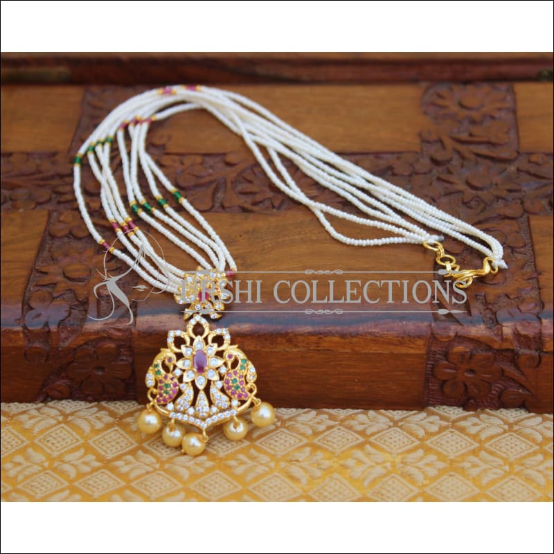 DESIGNER CZ GOLD PLATED HANDMADE PENDANT UTV277 - Pendant Set