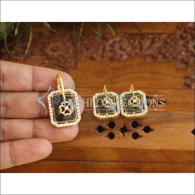 Designer CZ Gold plated pendant set M530 - Pendant Set