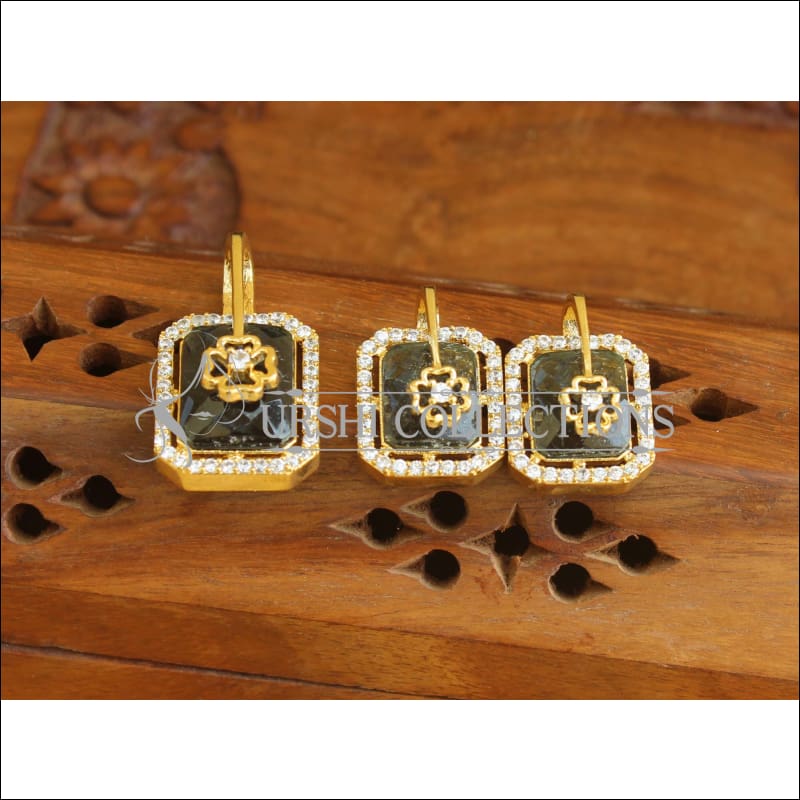 Designer CZ Gold plated pendant set M530 - Pendant Set