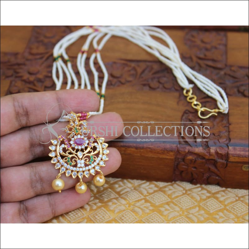 DESIGNER CZ GOLD PLATED PENDANT UTV230 - Pendant Set