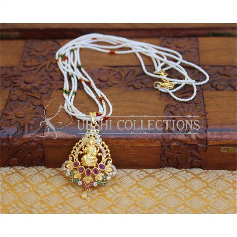 DESIGNER CZ GOLD PLATED PENDANT UYV231 - Pendant Set