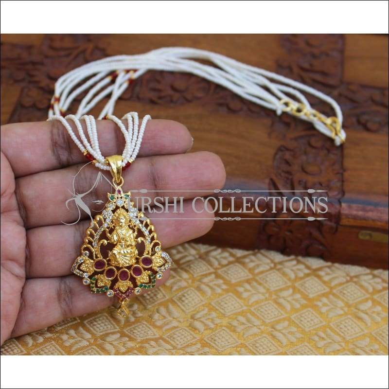 DESIGNER CZ GOLD PLATED PENDANT UYV231 - Pendant Set