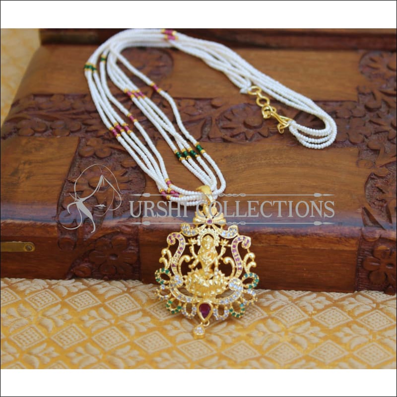 DESIGNER CZ GOLD PLATED PENDANT UTV235 - Pendant Set