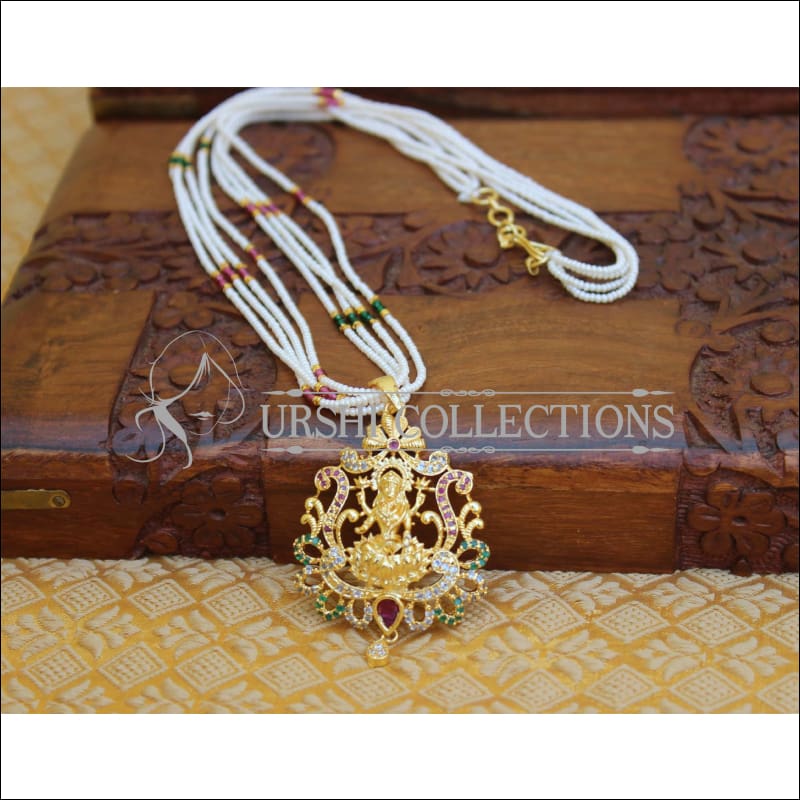 DESIGNER CZ GOLD PLATED PENDANT UTV235 - Pendant Set