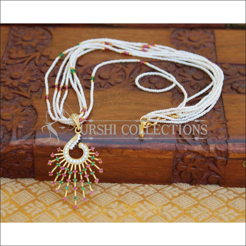 DESIGNER CZ GOLD PLATED PENDANT UTV276 - Pendant Set