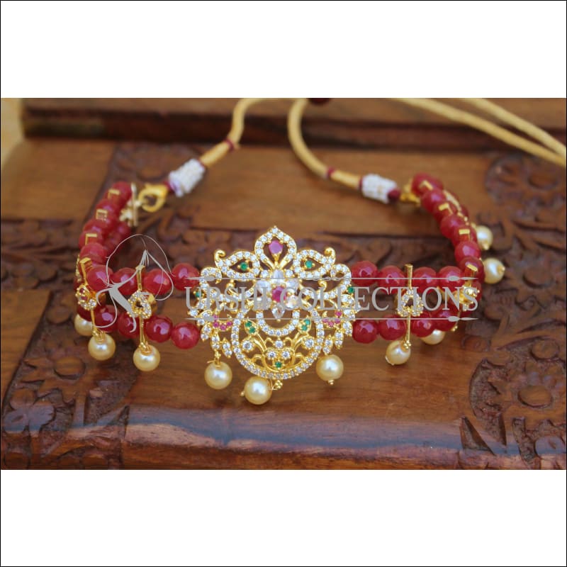 DESIGNER CZ HANDAMDAE NECKLACE UTV275 - Necklace Set