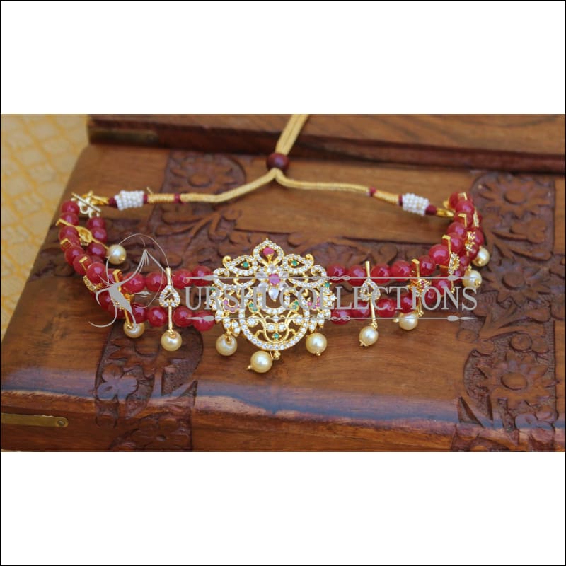 DESIGNER CZ HANDAMDAE NECKLACE UTV275 - Necklace Set