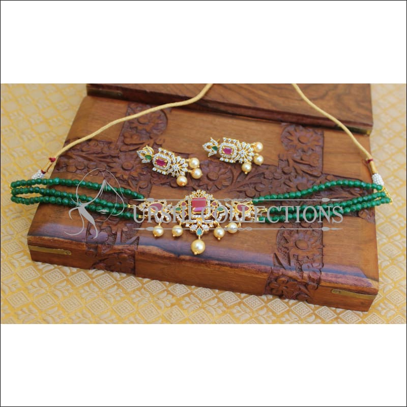 DESIGNER CZ HANDMADE NECKLACE SET UTV235 - Necklace Set