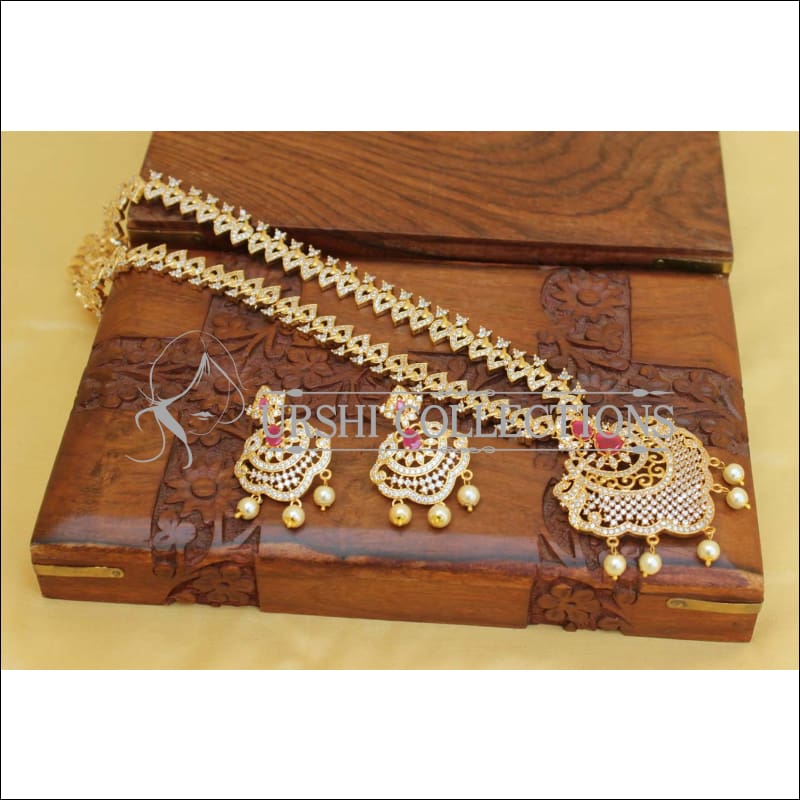DESIGNER CZ JEWELLERY LONG NECKLACE SET UC-NEW31209 - Necklace Set
