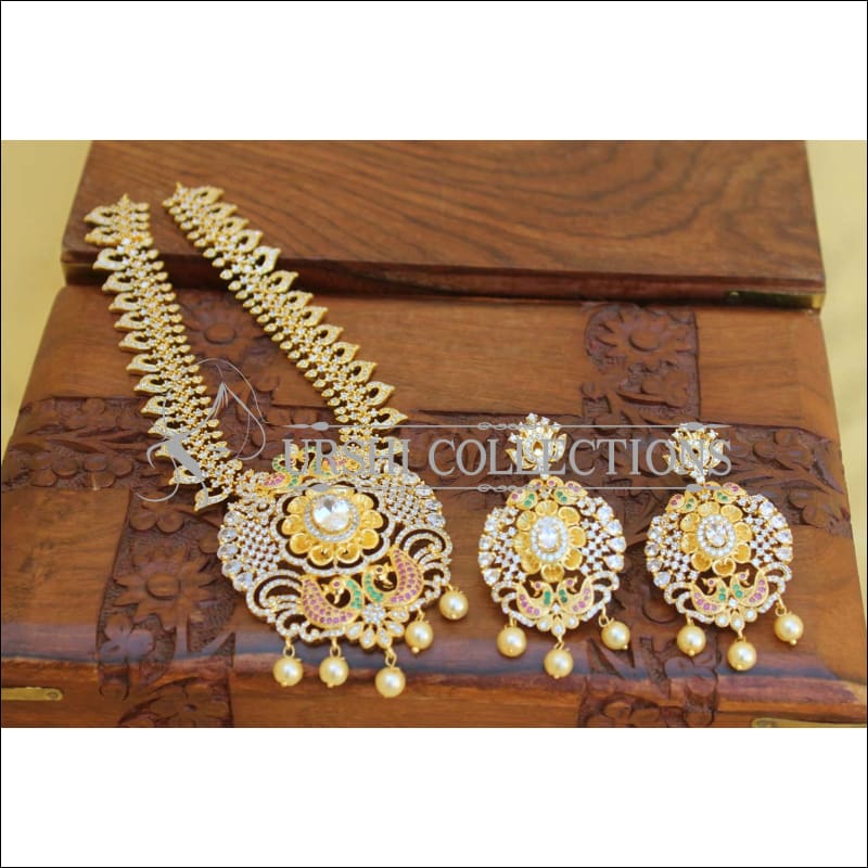 DESIGNER CZ JEWELLERY NECKLACE SET UC-31201 - Necklace Set