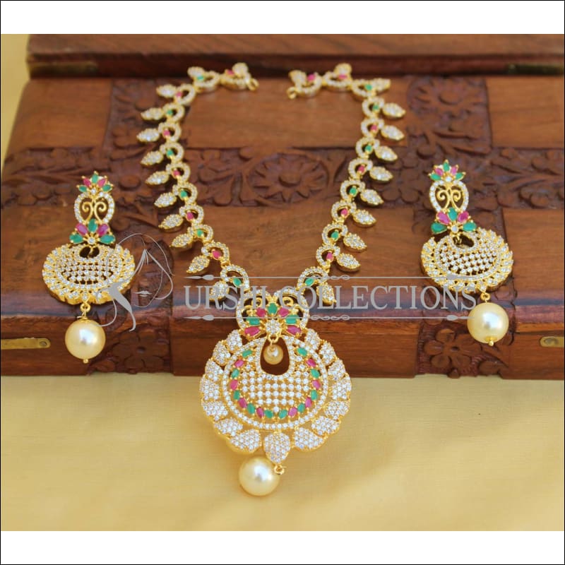 DESIGNER CZ JEWELLERY NECKLACE SET UC-NEW3233 - Multi - Necklace Set