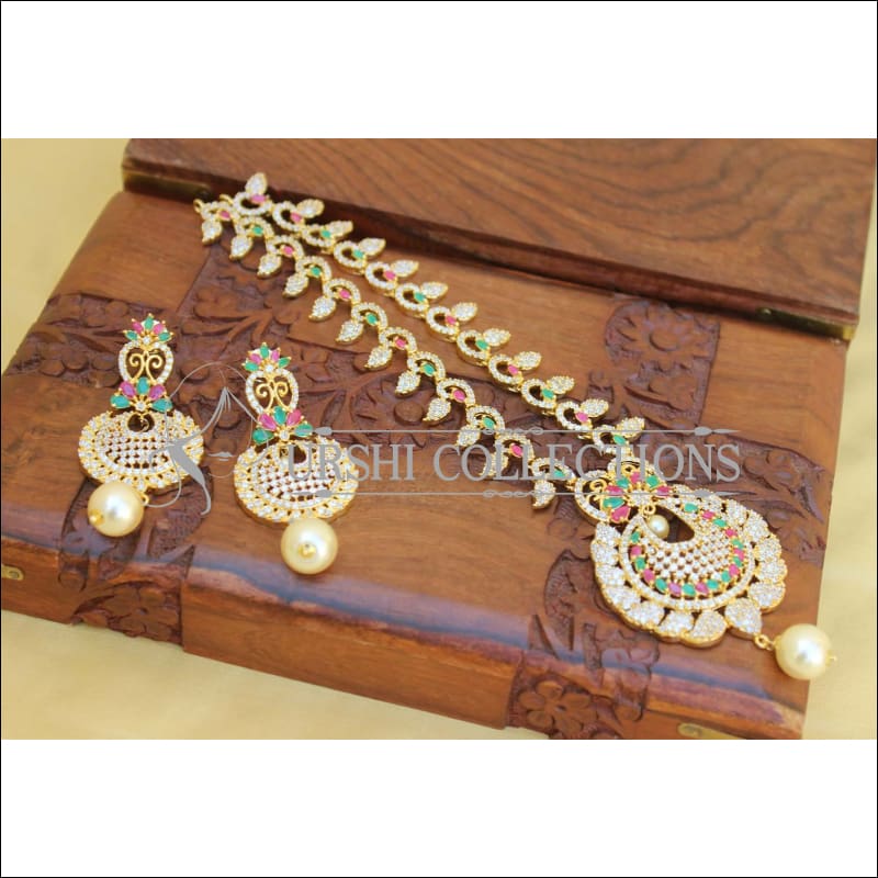 DESIGNER CZ JEWELLERY NECKLACE SET UC-NEW3233 - Necklace Set