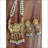 DESIGNER CZ LAKSHMI NECKLACE SET UTV987 - Necklace Set