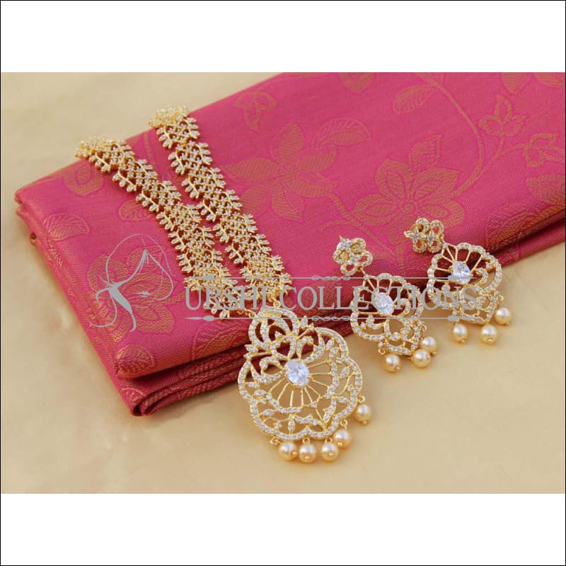 Designer CZ Necklace Set UC-NEW1892 - White - Necklace Set