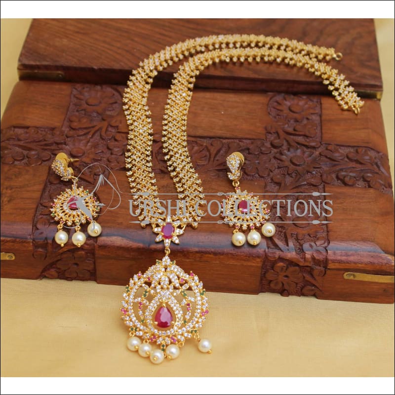 DESIGNER CZ NECKLACE SET UC- NEW3096 - MULTI - Necklace Set