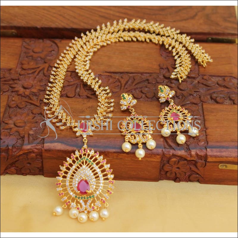 DESIGNER CZ NECKLACE SET UC- NEW3099 - Necklace Set