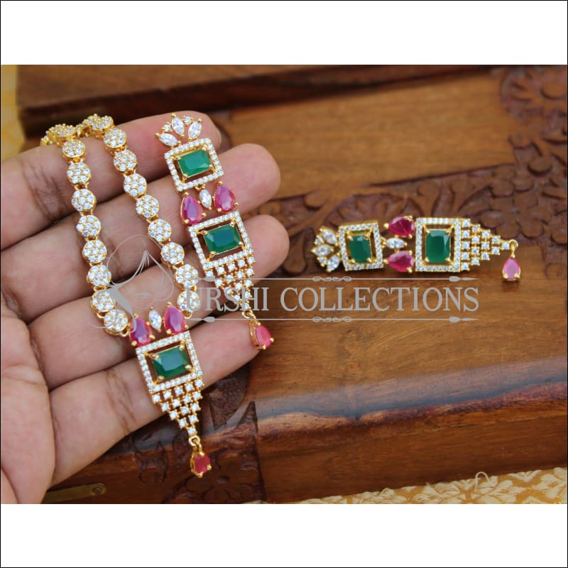 DESIGNER CZ NECKLACE SET UC-NEW3339 - Necklace Set