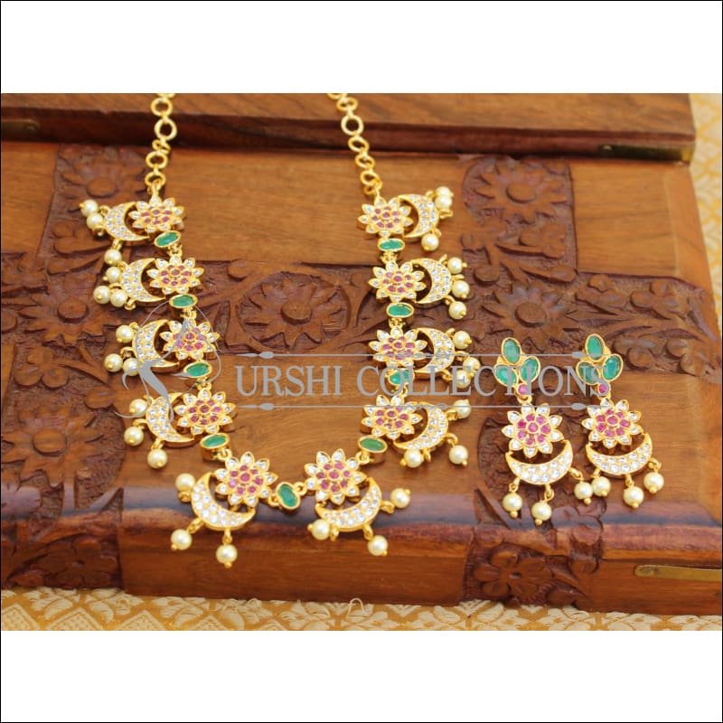 DESIGNER CZ NECKLACE SET UC-NEW3342 - Necklace Set