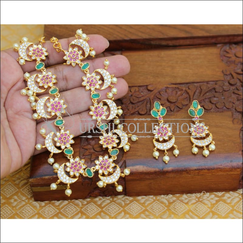 DESIGNER CZ NECKLACE SET UC-NEW3342 - Necklace Set