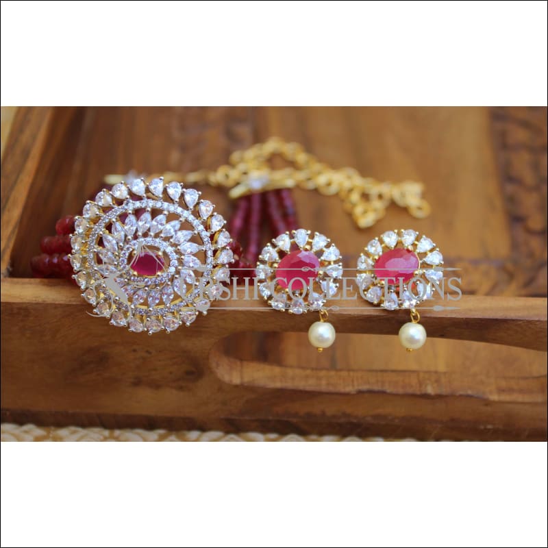 DESIGNER CZ NECKLACE SET UTV276 - Necklace Set