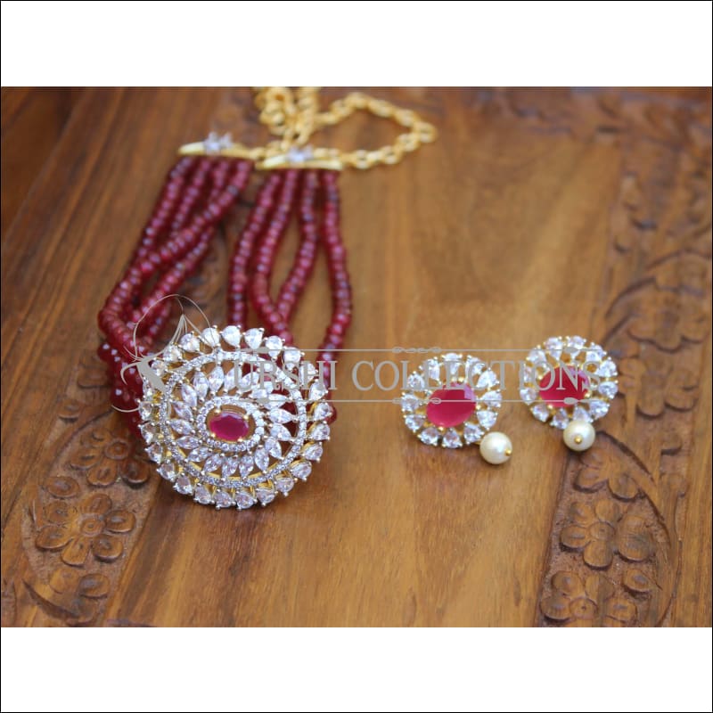 DESIGNER CZ NECKLACE SET UTV276 - Necklace Set