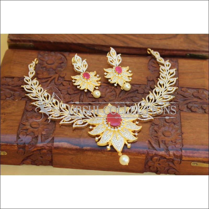 Designer CZ Necklace Set UTV29 - Necklace Set