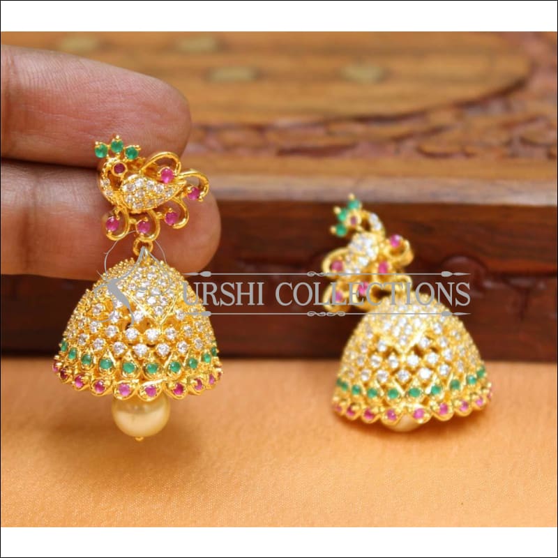 Designer CZ Peacock Earrings Set UC-NEW2231 - Multy - Earrings